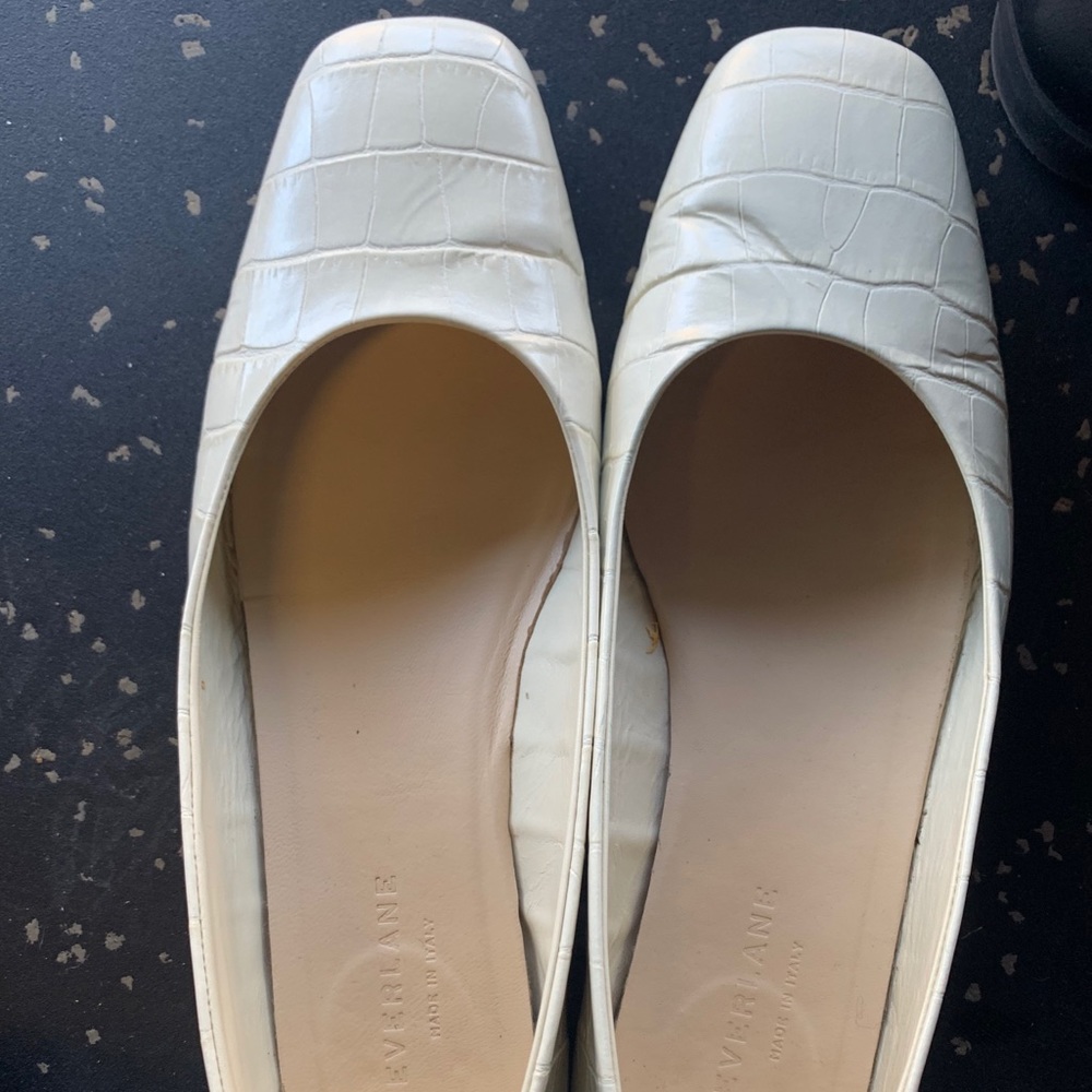 Everlane flats - ivory square toe